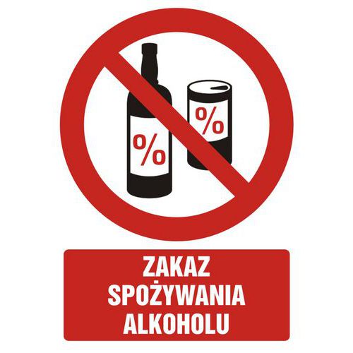 Zakaz spożywania alkoholu