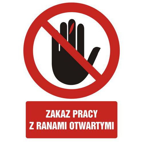 Zakaz pracy z ranami otwartymi
