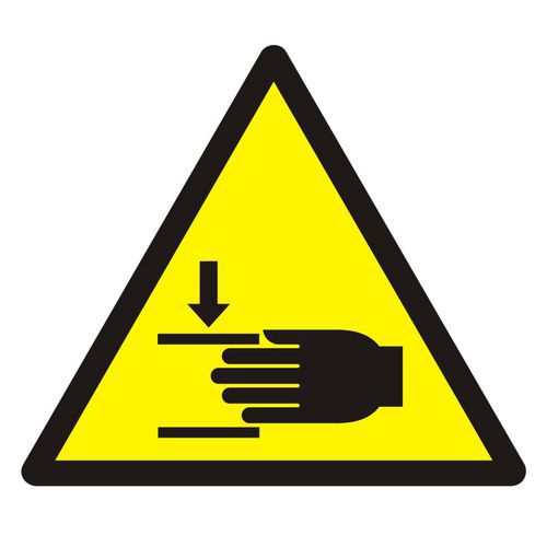 Ostrzeżenie przed zgnieceniem dłoni