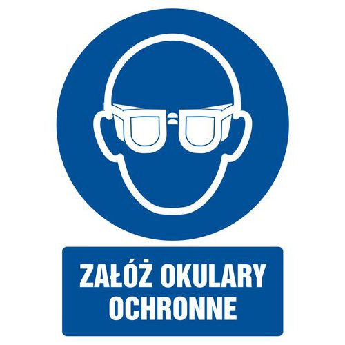 Załóż okulary ochronne