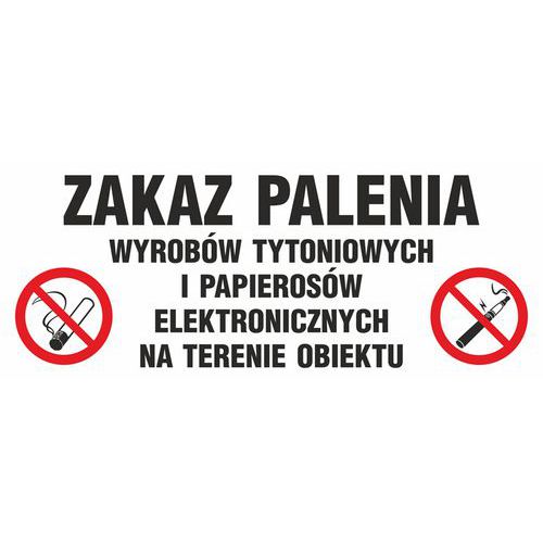 Zakaz palenia wyrobów tytoniowych i papierosów elektronicznych na terenie obiektu