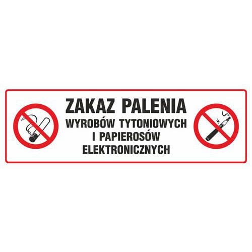 Zakaz palenia wyrobów tytoniowych i papierosów elektronicznych