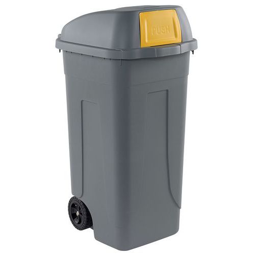 Plastikowe pojemniki zewnętrzne na odpady segregowane, pojemność 100 l