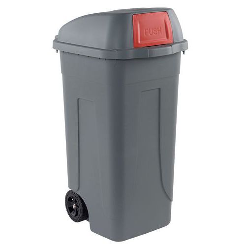 Plastikowe pojemniki zewnętrzne na odpady segregowane, pojemność 100 l