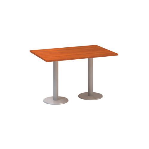 Stoły konferencyjne Alfa 400 z szarą podstawą, 120 x 80 x 74,2 cm