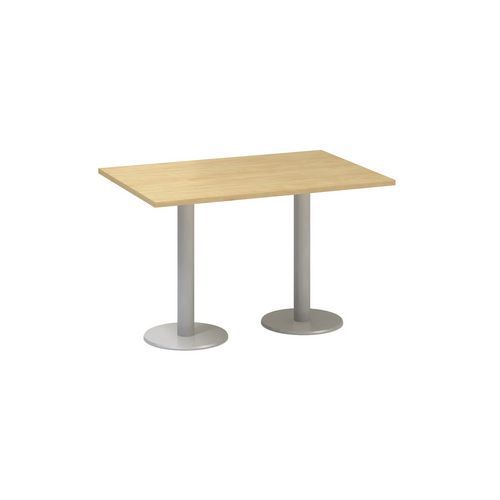Stoły konferencyjne Alfa 400 z szarą podstawą, 120 x 80 x 74,2 cm