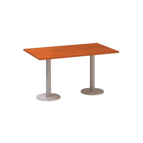 Stoły konferencyjne Alfa 400 z szarą podstawą, 140 x 80 x 74,2 cm