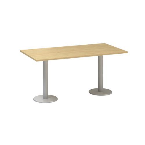 Stoły konferencyjne Alfa 400 z szarą podstawą, 160 x 80 x 74,2 cm