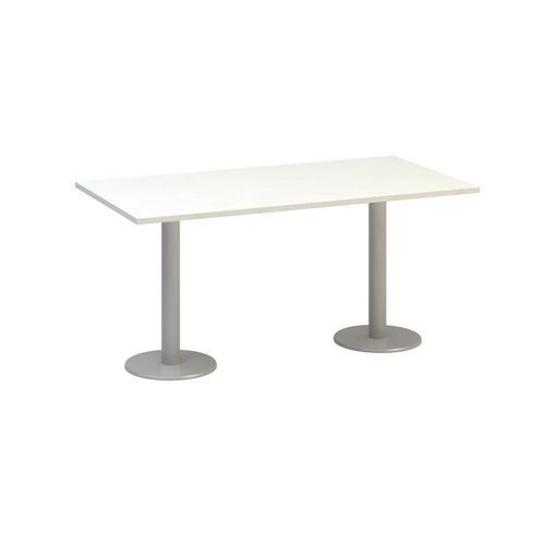 Stoły konferencyjne Alfa 400 z szarą podstawą, 160 x 80 x 74,2 cm