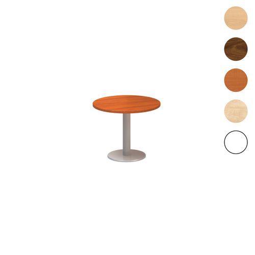 Okrągłe stoły konferencyjne Alfa 400 z szarą podstawą, 70 x 50,7 cm