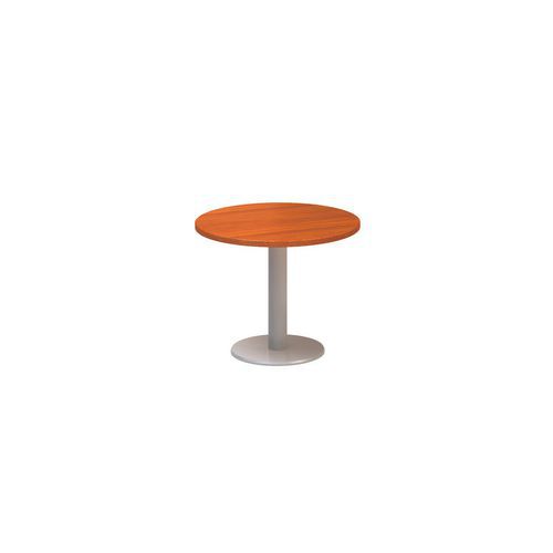 Okrągłe stoły konferencyjne Alfa 400 z szarą podstawą, 70 x 50,7 cm