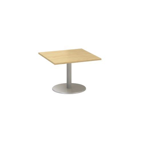 Stoły konferencyjne Alfa 400 z szarą podstawą, 80 x 80 x 50,7 cm