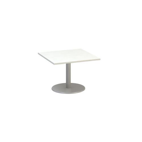 Stoły konferencyjne Alfa 400 z szarą podstawą, 80 x 80 x 50,7 cm