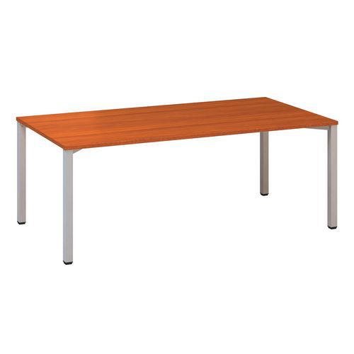 Stoły konferencyjne Alfa 420 z szarą podstawą, 200 x 100 x 74,2 cm