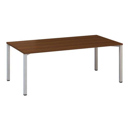 Stoły konferencyjne Alfa 420 z szarą podstawą, 200 x 100 x 74,2 cm