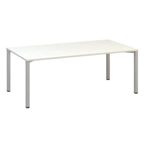 Stoły konferencyjne Alfa 420 z szarą podstawą, 200 x 100 x 74,2 cm