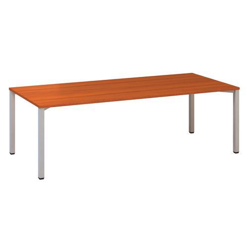 Stoły konferencyjne Alfa 420 z szarą podstawą, 240 x 100 x 74,2 cm