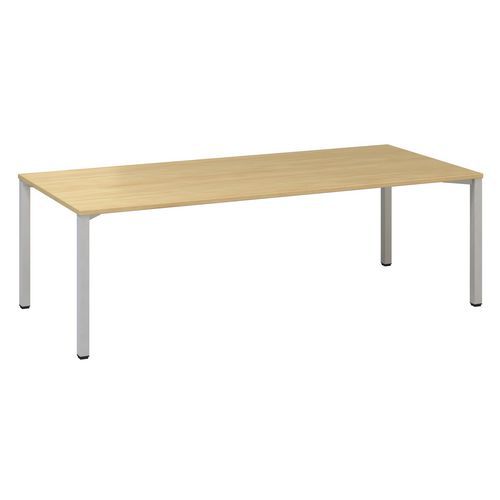 Stoły konferencyjne Alfa 420 z szarą podstawą, 240 x 100 x 74,2 cm