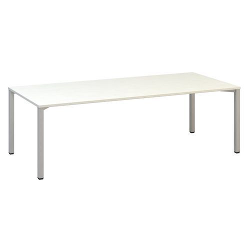 Stoły konferencyjne Alfa 420 z szarą podstawą, 240 x 100 x 74,2 cm