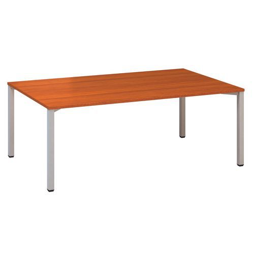 Stoły konferencyjne Alfa 420 z szarą podstawą, 200 x 120 x 74,2 cm