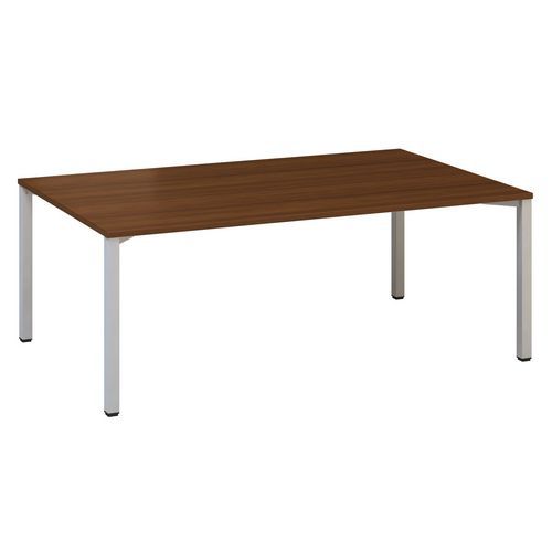 Stoły konferencyjne Alfa 420 z szarą podstawą, 200 x 120 x 74,2 cm