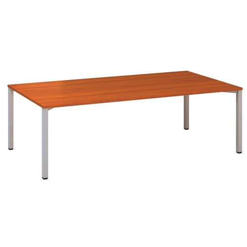Stoły konferencyjne Alfa 420 z szarą podstawą, 240 x 120 x 74,2 cm