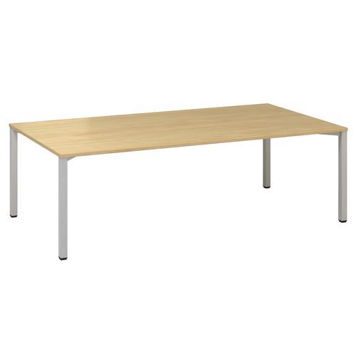 Stoły konferencyjne Alfa 420 z szarą podstawą, 240 x 120 x 74,2 cm