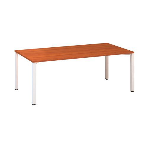 Stoły konferencyjne Alfa 420 z białą podstawą, 200 x 100 x 74,2 cm