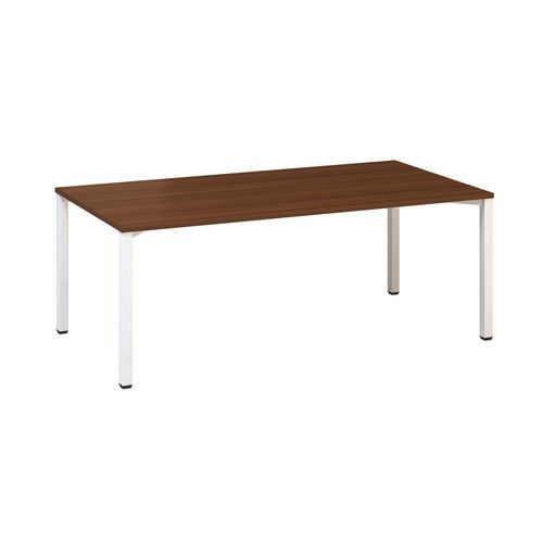Stoły konferencyjne Alfa 420 z białą podstawą, 200 x 100 x 74,2 cm