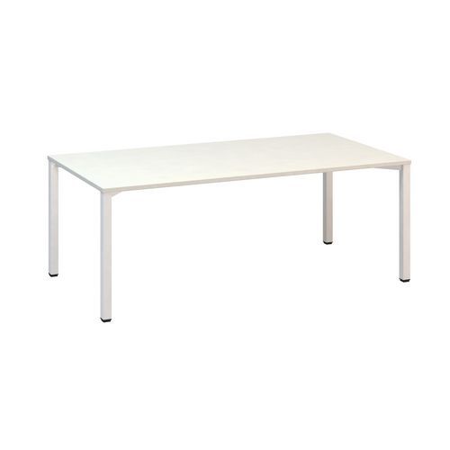 Stoły konferencyjne Alfa 420 z białą podstawą, 200 x 100 x 74,2 cm