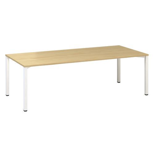 Stoły konferencyjne Alfa 420 z białą podstawą, 240 x 100 x 74,2 cm