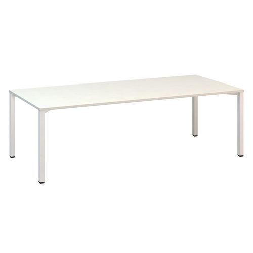 Stoły konferencyjne Alfa 420 z białą podstawą, 240 x 100 x 74,2 cm