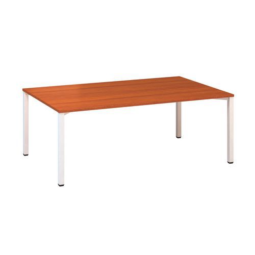 Stoły konferencyjne Alfa 420 z białą podstawą, 200 x 120 x 74,2 cm