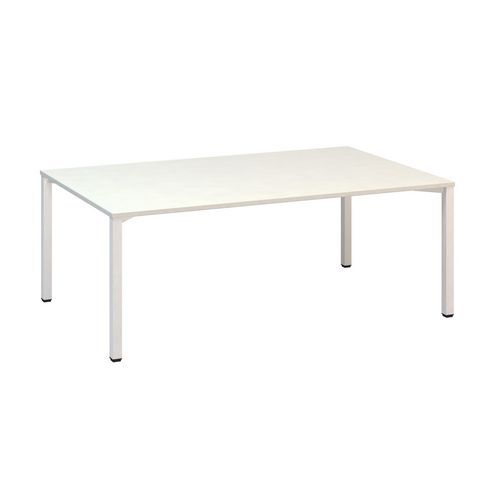 Stoły konferencyjne Alfa 420 z białą podstawą, 200 x 120 x 74,2 cm