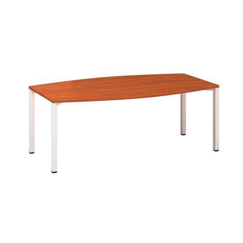 Stoły konferencyjne Alfa 420 z białą podstawą, 200 x 110 x 74,2 cm