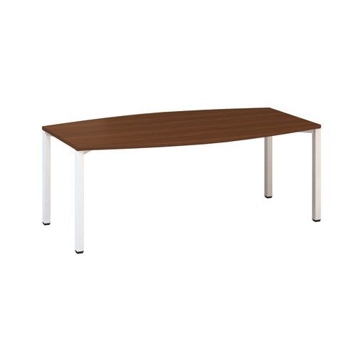 Stoły konferencyjne Alfa 420 z białą podstawą, 200 x 110 x 74,2 cm