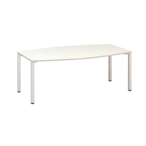 Stoły konferencyjne Alfa 420 z białą podstawą, 200 x 110 x 74,2 cm