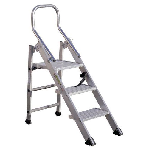 Drabinka aluminiowa Comfort XL Tubesca-Comabi, 3 stopnie Drabinka aluminiowa Comfort XL Tubesca-Comabi, 3 stopnie