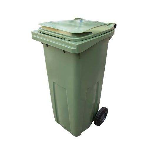 Plastikowe pojemniki zewnętrzne na odpady segregowane, pojemność 120 l