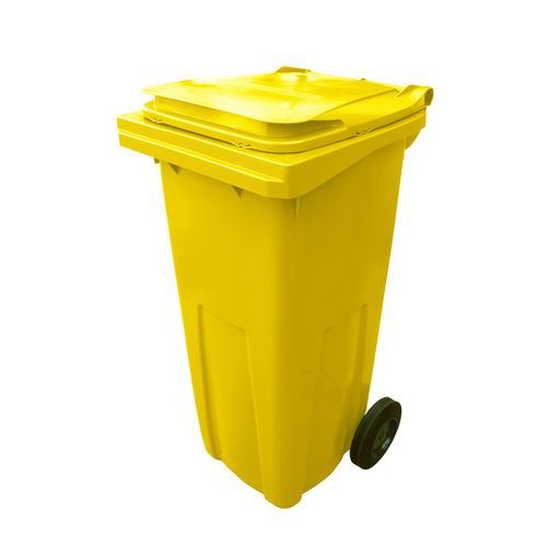 Plastikowe pojemniki zewnętrzne na odpady segregowane, pojemność 120 l