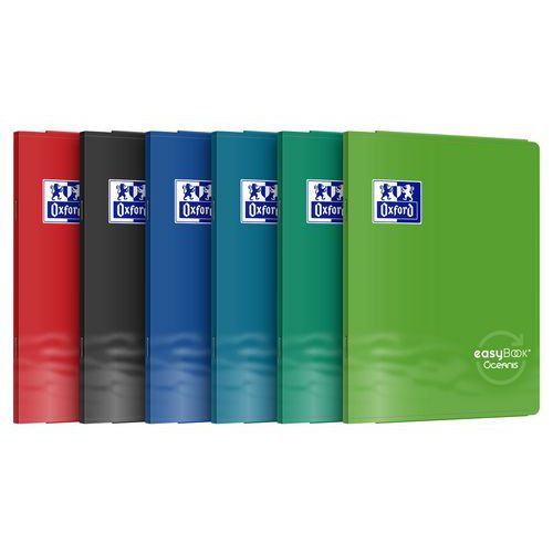 Notatniki Oxford Oceanis 96p w kwadraty zszywane, mix kolorów