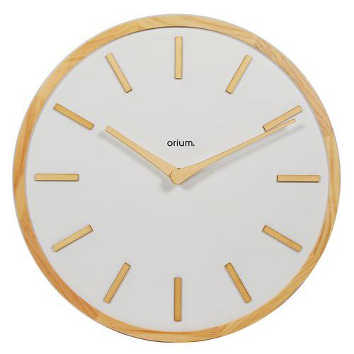 Zegar ścienny Orium Elegance Bois Blanc, biały, średnica 30 cm