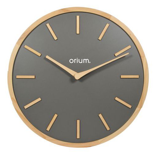 Zegar ścienny Orium Elegance Bois Gris, antracyt, średnica 30 cm