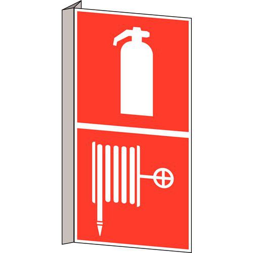 Znaki przeciwpożarowe - Gaśnica i wąż strażacki, PCV