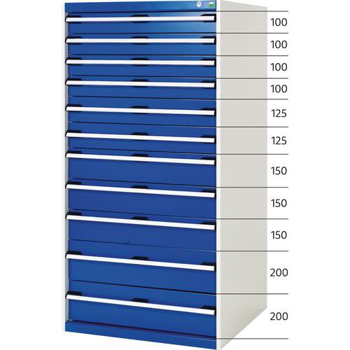 Szafy warsztatowe z szufladami Bott SL-87, wysokość 160 cm