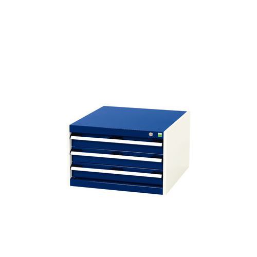 Szafki warsztatowe z szufladami Bott Cubio, 40 x 65 x 52,5-75 cm, 3 szuflady
