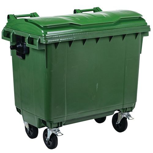 Plastikowe zewnętrzne pojemniki na odpady Manutan Expert, pojemność 660 l