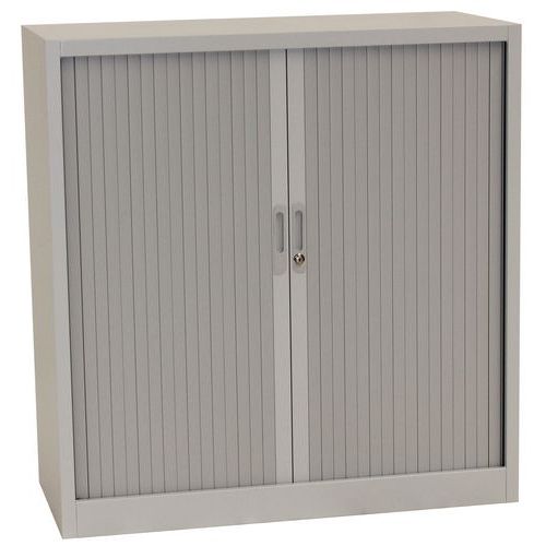 Szafy aktowe metalowe z roletą, 2 półki, 105 x 100 x 45,7 cm Szafy aktowe metalowe z roletą, 2 półki, 105 x 100 x 45,7 cm