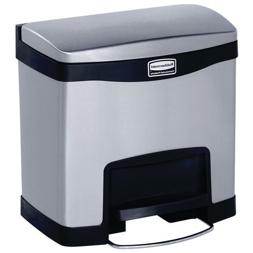Pojemnik Slim Jim Step On Front Step stal nierdzewna 15 l_Rubbermaid
