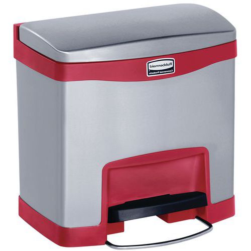 Pojemnik Slim Jim Step On Front Step stal nierdzewna 15 l_Rubbermaid